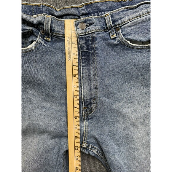 Levis 505 Jeans Men 38x32 (34x29.5) Blue Straight Leg Medium Wash - Picture 10 of 11